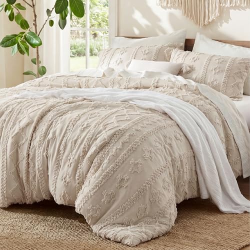 Tufted Boho Comforter Set California King Size