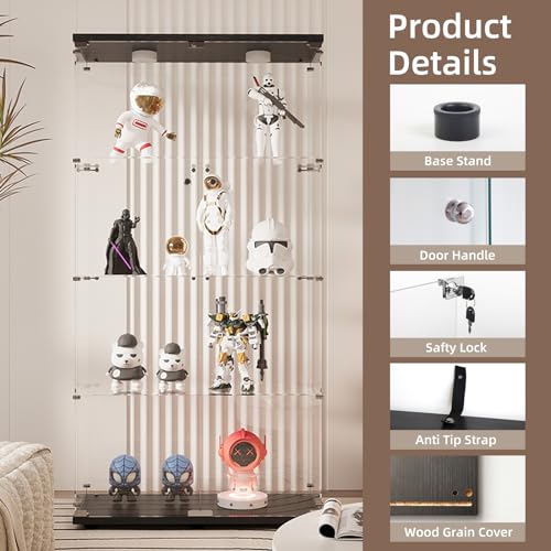 Glass Display Cabinet with LED Light
