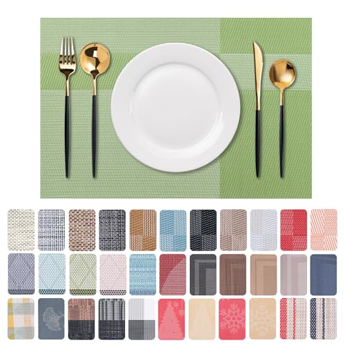 Placemats Set of 6 Washable Indoor (6 Count)