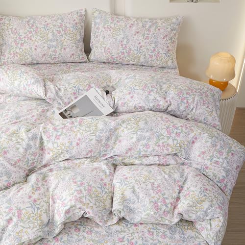 Botanical Floral Comforter Set Queen Aesthetic Cottagecore Bedding Set