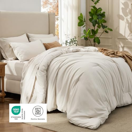 Full Comforter Set Beige
