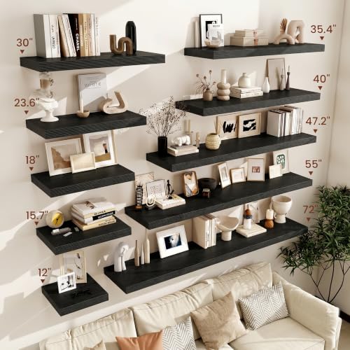 Deep Floating Shelves 40x12” Set of 2 (2 Count)