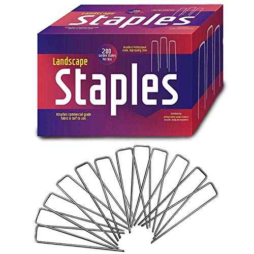 Ashman 200 Pack Galvanized Garden Stakes Landscape Staples and Fence Stake Sod Staples
