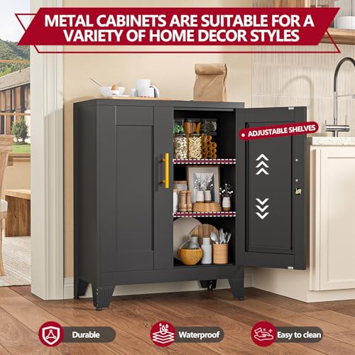 Black Metal Storage Cabinet