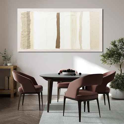 Neutral Wall Art Brown And White Wall Art Decor Artwork for Walls Large Wall Art Prints Modern Minimalist Wall Art Canvas Art Wall Decor 24"X48" for Living Room Bedroom Office Decor
