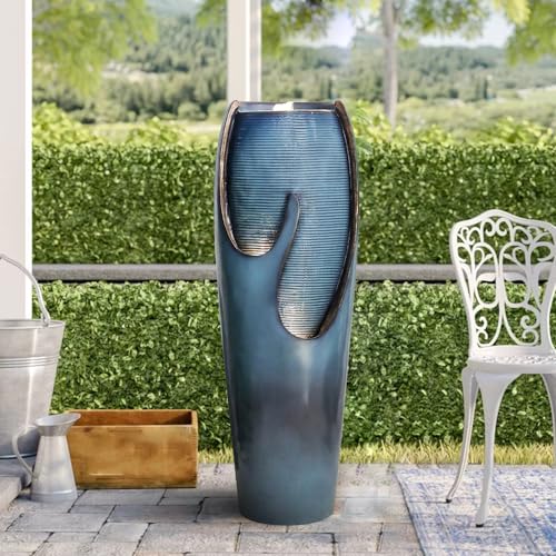 38.7”Tall Outdoor Water Fountains and Waterfalls