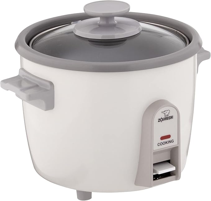 Zojirushi NS-ZCC10 Neuro Fuzzy Cooker, 5.5-Cup uncooked rice / 1L, White & NHS-06 3-Cup (Uncooked) Rice Cooker, White (-WB)