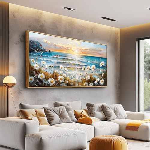Large Canvas Wall Art For Restaurant Wall Decor For Living Room Farmhouse Bedroom Office Decor Flowers Marine Landscape Painting Print Modern Artwork Home Decoration Easy Hanging 30x60 In