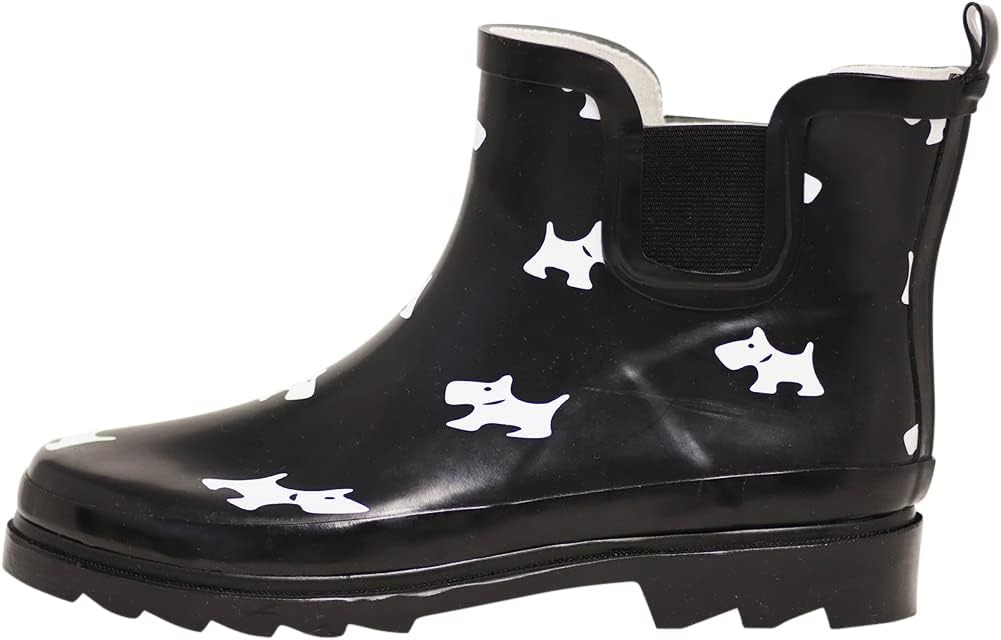 NORTY - Womens Ankle Rain Boots - Ladies Waterproof Winter Spring Garden Boot runs ½ size large