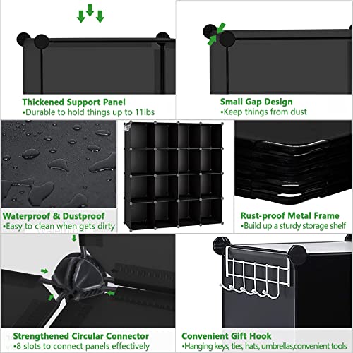 16 Cube Storage Organizer Cube Shelves Units Storage Cubes (16 Count)