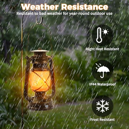4 Pack Bronze Vintage 4 Modes Rechargeable Lanterns with Remote Control (4 Count)