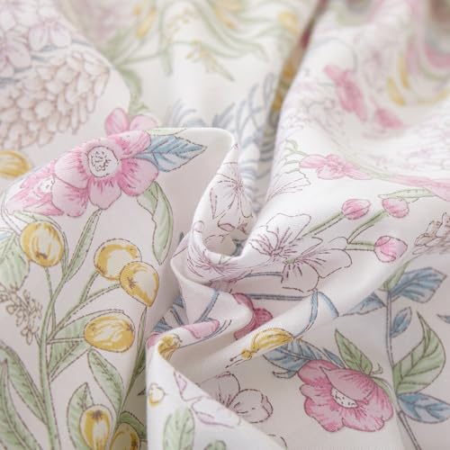 Botanical Floral Comforter Set Queen Aesthetic Cottagecore Bedding Set