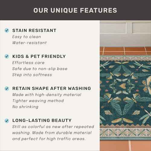 Vintage Green Runner Rug for Hallway 3x12 (36 Sq Ft)