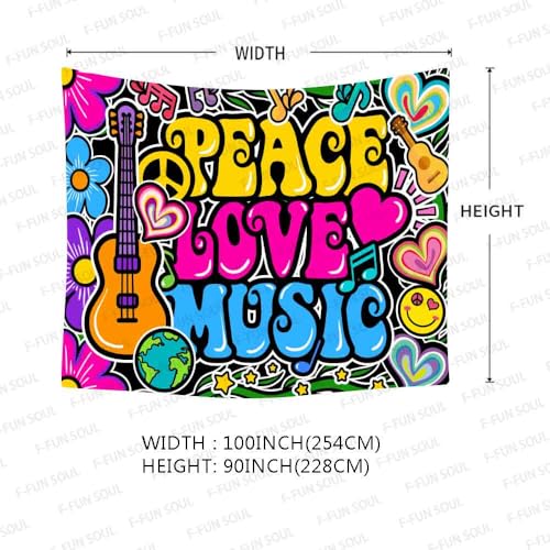 Peace Love and Music Tapestry