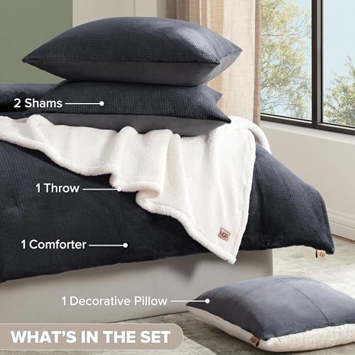 Remina Queen Comforter Set with Blanket & Pillow