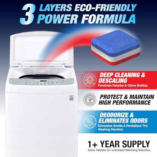Washing Machine Cleaner 28 Pack & Dishwasher Cleaner Tablets 28 Pack Bundle (56 Count)