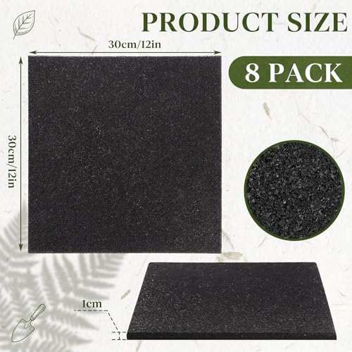8 Pcs Rubber Stepping Stones Outdoor 12 x 12 Inch (8 Count)