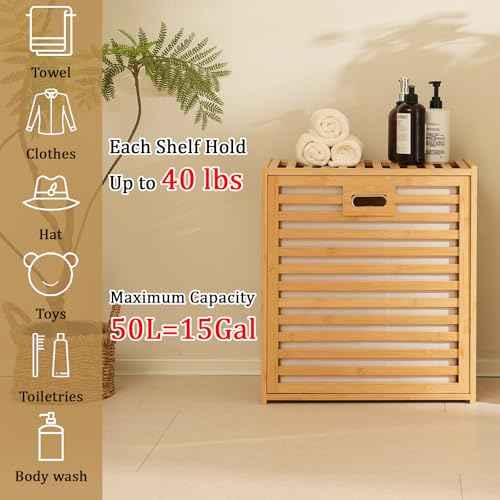 Tilt Out Laundry Hamper with Shelf