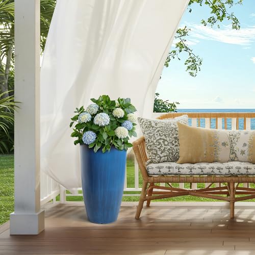 Autodaya 24" Large Tall Outdoor Planters Set of 2 (2 Count)