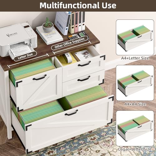 Lateral File Cabinet with 4 Drawers for Home Office