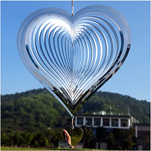 Stainless Steel Reflective Wind Spinners Outdoor Garden Decor