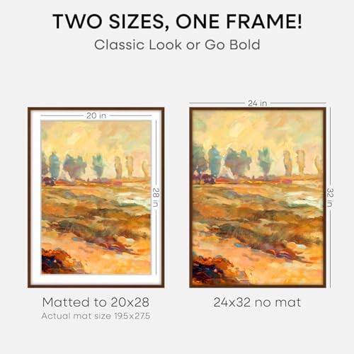 24x32 Brown Oak Poster Frame