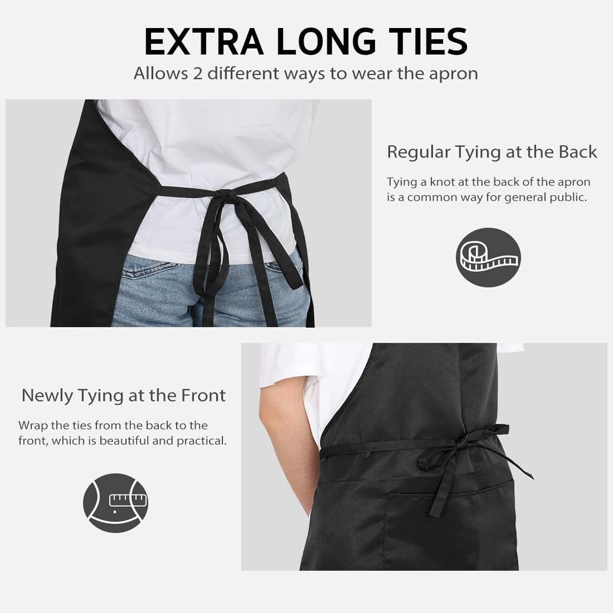 Bringsine 4 Pack Bib Chef Apron - Unisex with 2 Pockets,Machine Washable for Men and Women,Kitchen Resistant Cooking BBQ Aprons Bulk(Red)