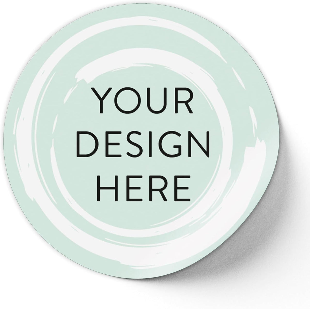 100 Custom Vinyl Stickers - Upload Your own Image, Text, Design, Logo - Personalized Logo Labels for Handmade, Packaging, Bottle, Jars, Candle, Brand Stickers (Mint, 1x1)