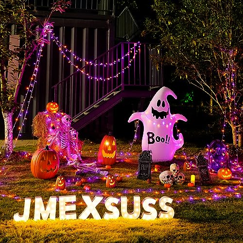 2 Pack Orange Purple Battery Operated Halloween Lights (100 Count)