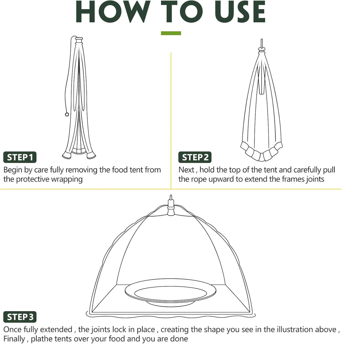 Sawysine 4 Pack Mesh Plant Cover Reusable Screen Cloche Dome Plant Protector Tent Collapsible Umbrella for Outdoor Garden Greenhouse Vegetable Flowers Strawberry from Animals(24 x 24 Inch,Green)