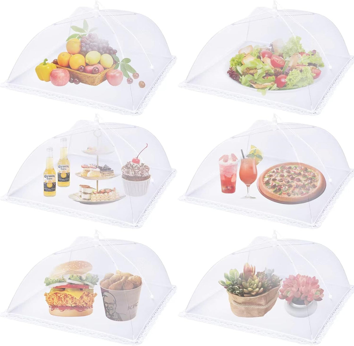8Pack Party Supplies (food covers*3, tablecloth*1, Inflatable Serving Bars*1,Ice Bag*2, Pump*1),Pool Party Buffet Drink Cooler, Ice Tray Food Drink Containers for BBQ Picnic Pool Garden Party Wedding