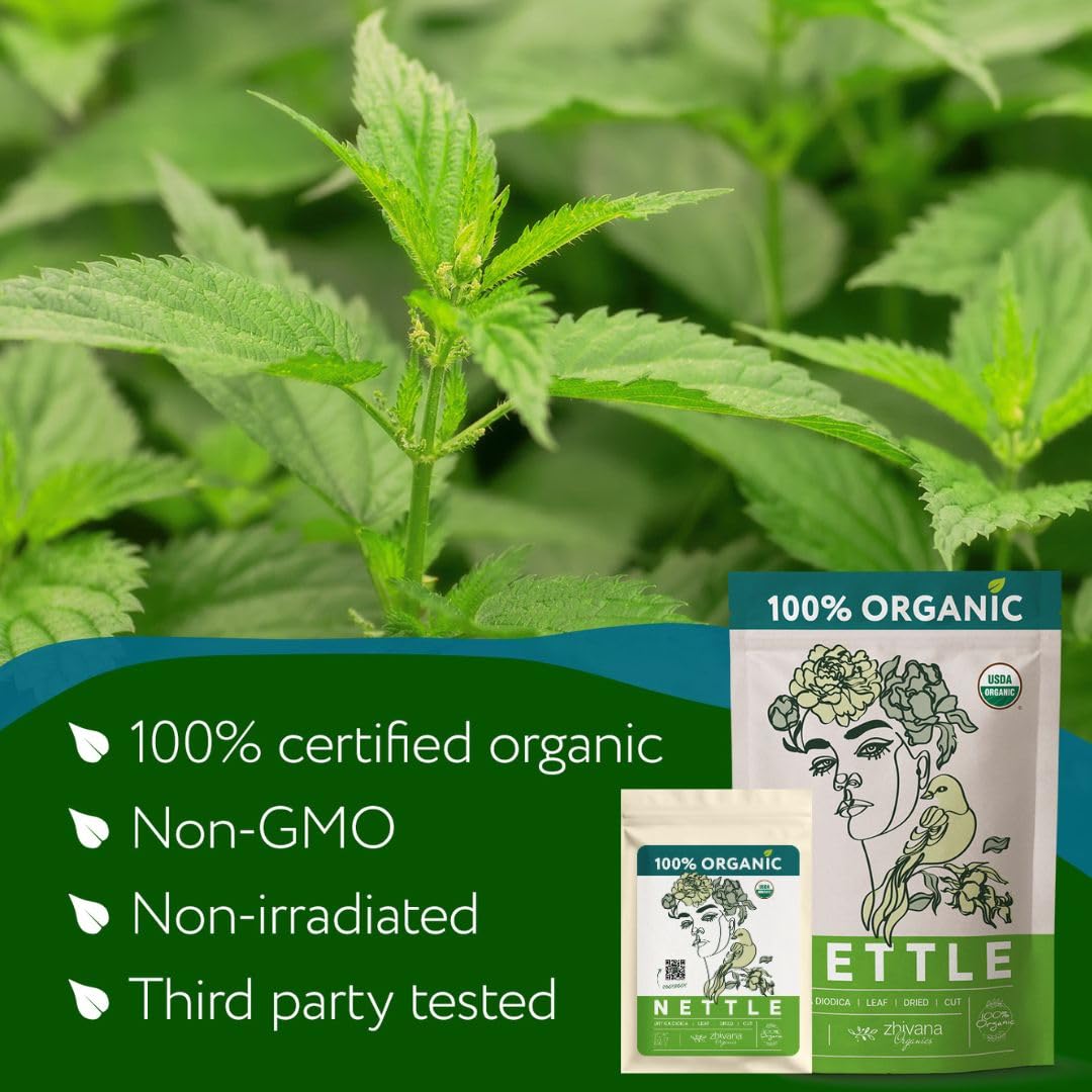 Organic Nettle Leaf Tea (3.5oz) - Stinging Nettle Tea Organic - Urtica Dioica Herb - Te de Ortiga – Natural Cleansing, Allergy, Fluid Balance