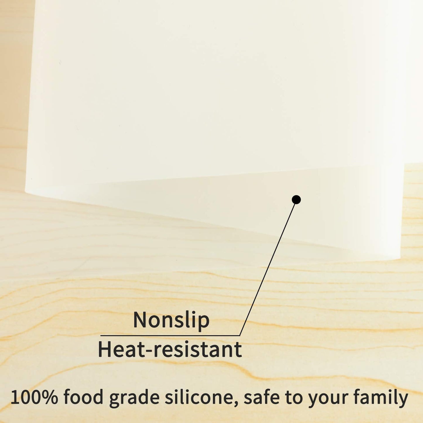Oversize Silicone Table Placemat, Food-Grade Flexible Silicone Table Mat for Baking Pastry Non-Stick, Kids Nonslip Dinner Placemat Heat Resistant Waterproof Countertop Protector (Translucent)