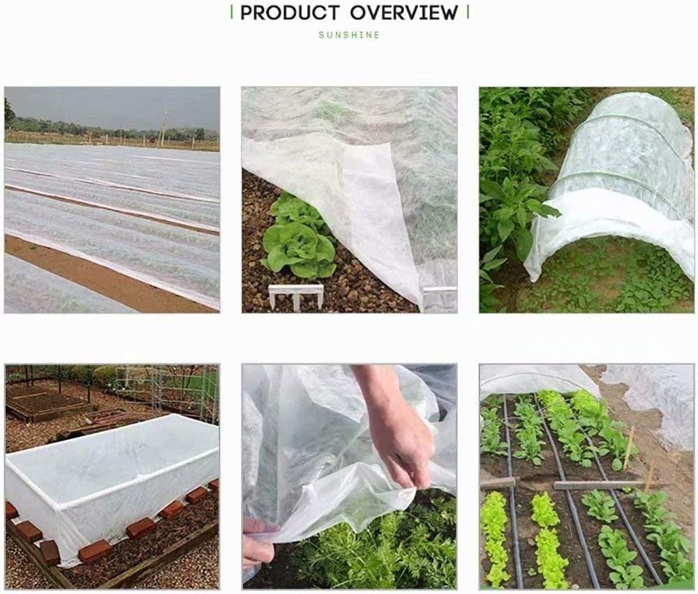 Agfabric Row Cover Warm Worth Floating Covers,1.2oz 10'x100' Plant Blanket Roll Style for Frost Protection,Harsh Weather Resistance&Seed Germination.White