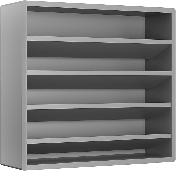 Orimade 4 Tier Spice Rack Organizer for Cabinet, Freestanding Bamboo Seasoning Rack for Countertop, Cupboard, Pantry, Kitchen, 13.18 x 4.13 x 12.2 inches(Spice Jars Not Included), Grey