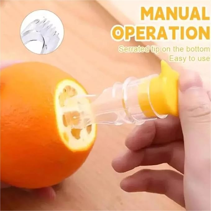 Manual Lemon Juicer Portable Mini Squeezer Citrus Reamer Hand Held Easy for Orange Limes(B)