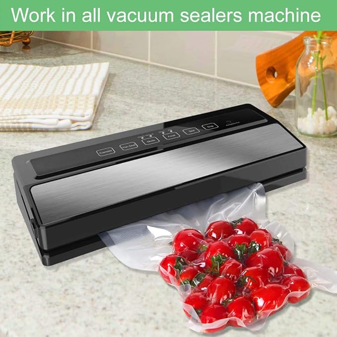 O2frepak 200 Pint Size 6" x 10" 4mil Thick Vacuum Sealer Bags with BPA Free and Puncture Prevention,Vacuum Seal Freezer Bags,Great for Sous Vide Vaccume Sealer PreCut Bags