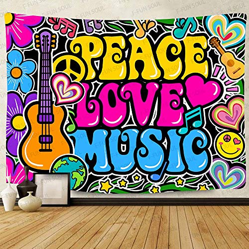 Peace Love and Music Tapestry
