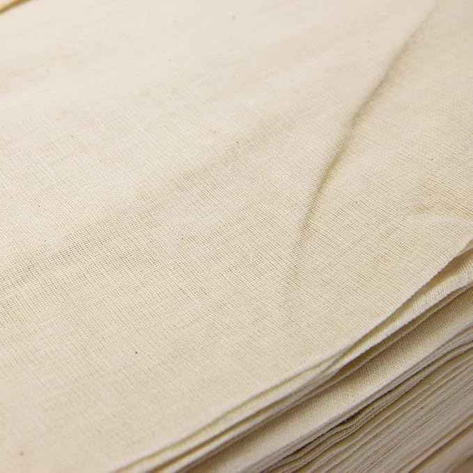 Arkwright Cheese Cloth for Straining - (Case of 10) 100% Natural Cotton Grade 90 [Extra-Fine Weave] Unbleached Cheesecloth Table Runner for Wedding, Bridal, and Event Decor, 3 x 150 ft, Neutral