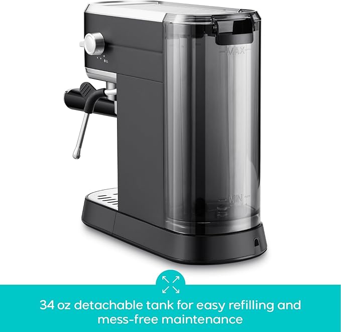 CASABREWS CM5418 Espresso Machine 20 Bar, Stainless Steel Espresso Maker with Milk Frother, Compact Cappuccino Machine for Home, Small Espresso Coffee Machine for Latte, Black