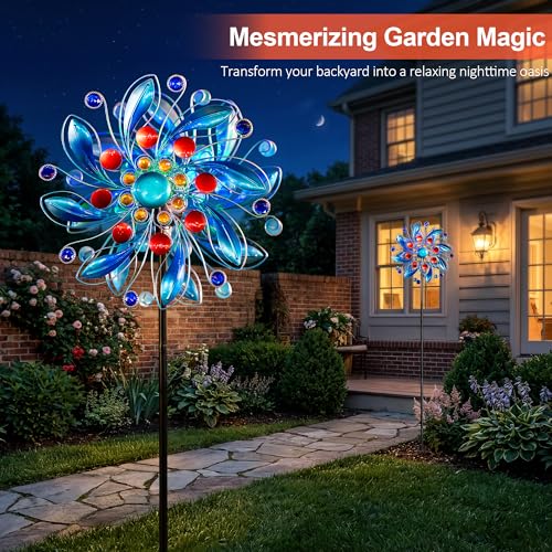 Solar Wind Spinner with Glass Ball