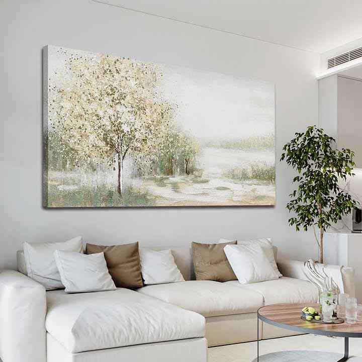 Green Wall Art Canvas Wall Art Decor Spring Scene Nature Landscape Wall Painting Decorations Artwork Wall Art Prints Pictures For Room Living Room Bedroom Office Decor 20x40 Inch
