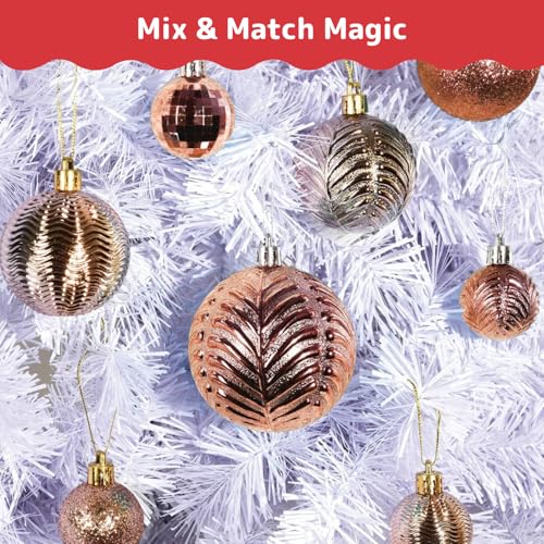 36 Pieces Champagne Christmas Ornaments Set