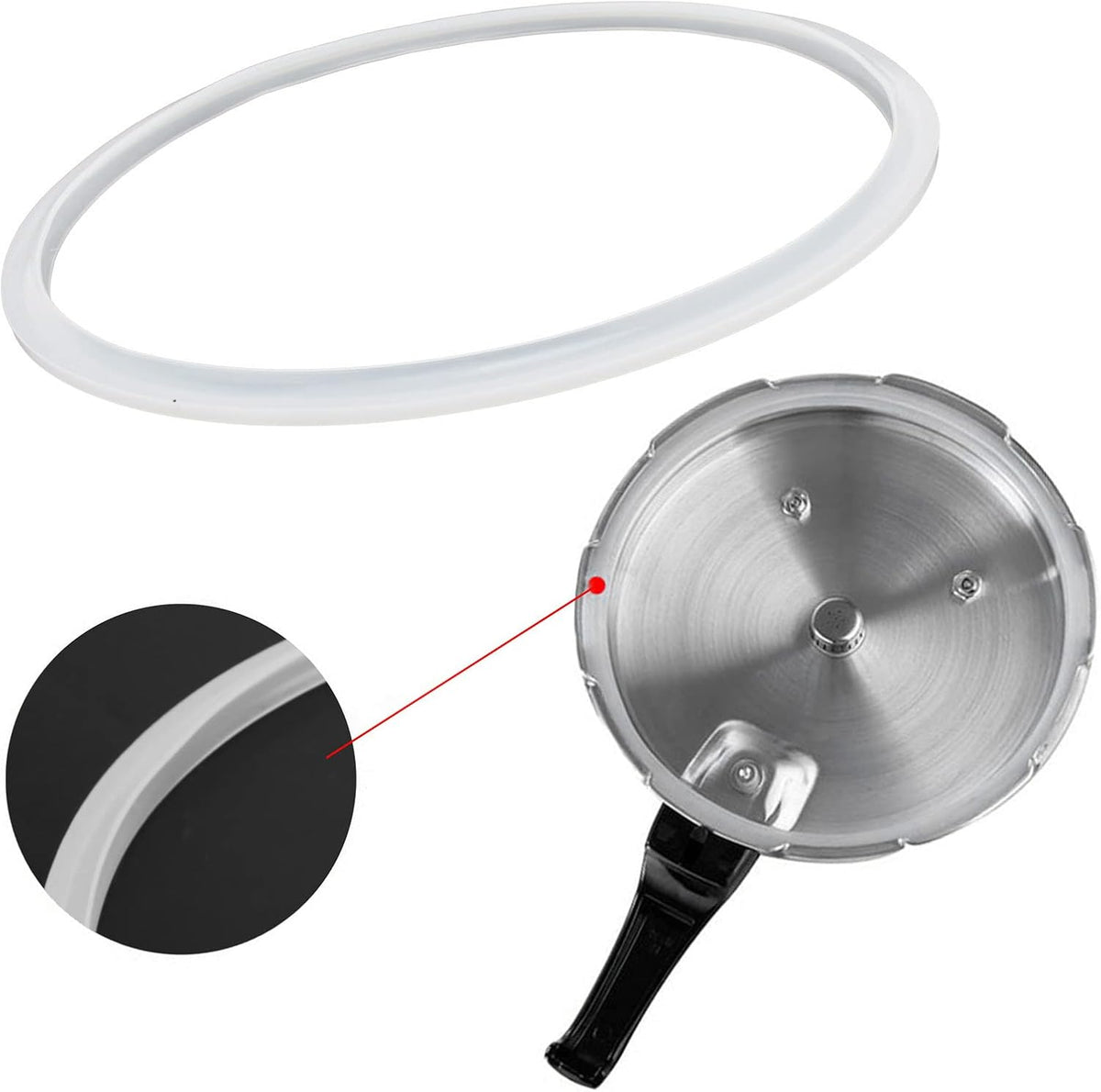 Pressure Cooker Sealing Rings Replacement Accessory, , Suitable for Aluminum Alloy Pressure Cooker, Compatible with Different (30cm)