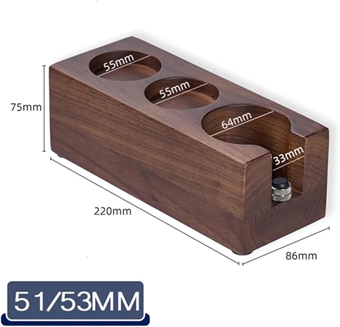 Walnut Wood Coffee Filter Holder, Espresso Tamper Mat Stand, Coffee Maker Support Base Rack, Barista Accessories(WHITE)