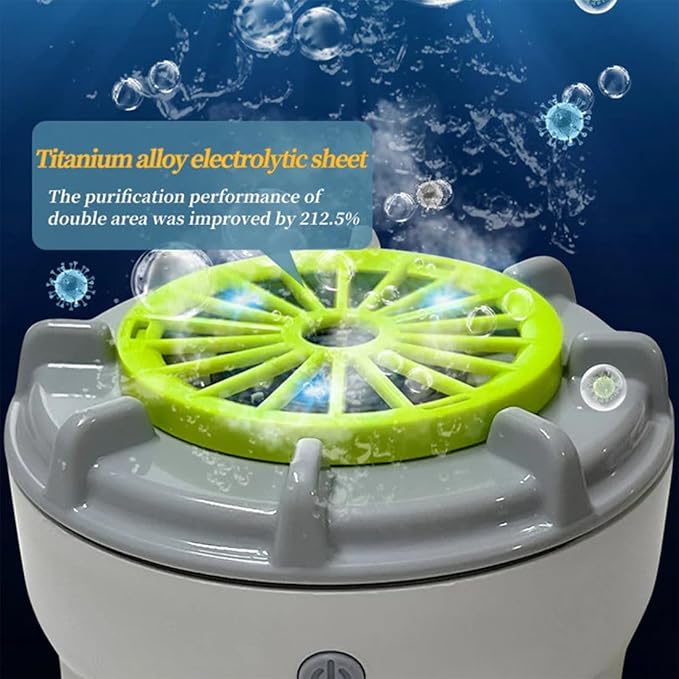 Efficient Portable Fruit and Vegetable Washers, Fruit and Vegetable Cleaning Machine, Electric Fruit Cleaner for Washing Fruits, Vegetables, Grain, Meat, Water-Proof & Wireless Charging (D)