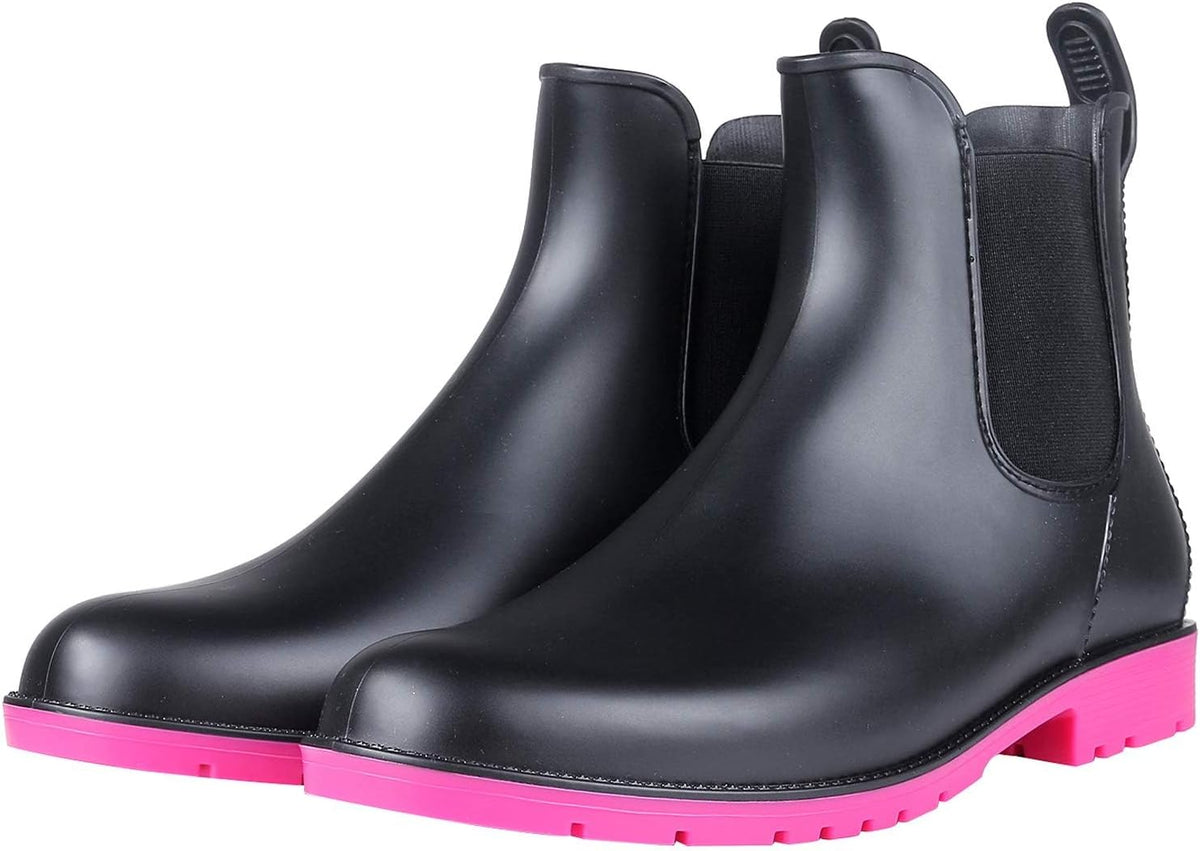 Asgard Women's Ankle Rain Boots Waterproof Chelsea Boots