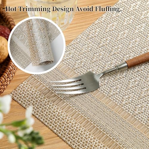 Stardust Yellow Placemats Set of 6 (6 Count)