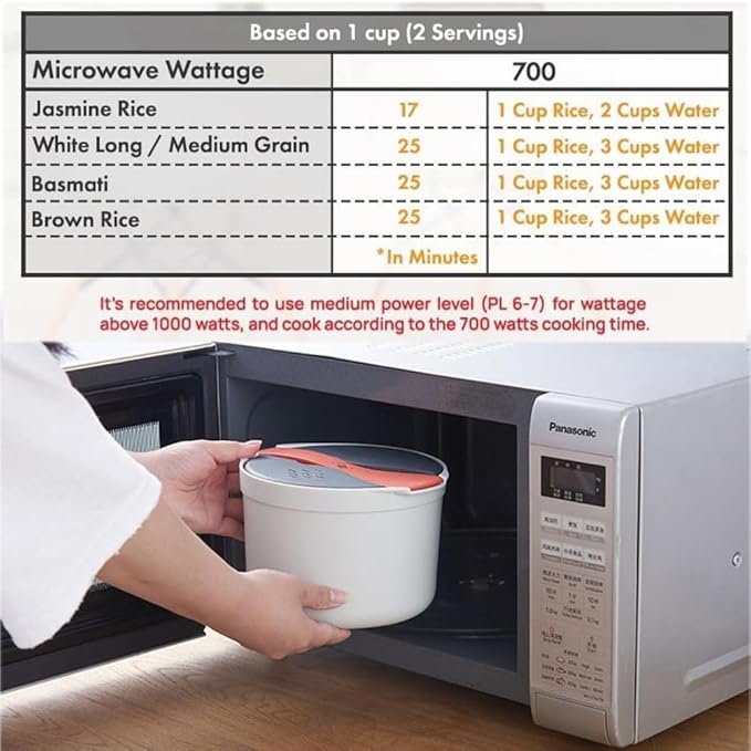 Microwave Rice Cooker Steamer, Microwave Rice Cooker 2 Cup, Microwave Pasta Cooker with Strainer, 2 L Microwave Cookware Set for Rice, Pasta, Vegetables, Quinoa, Oatmeal, Ramen Non stick (green)