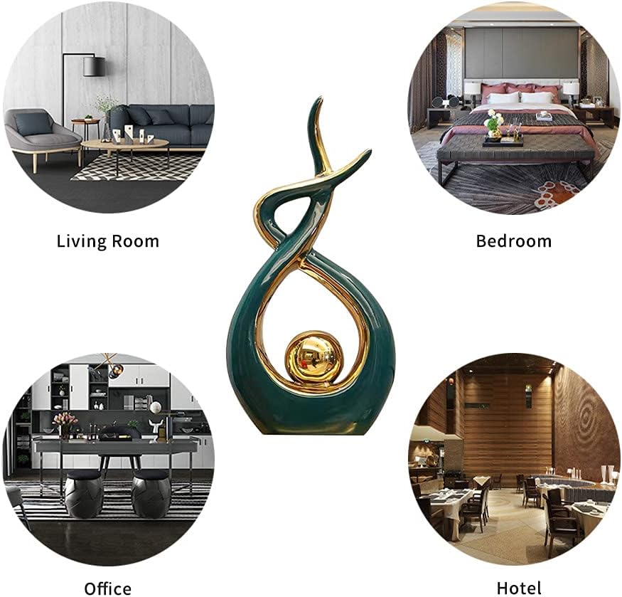 Norrclp Home Decor Modern Abstract Art Ceramic Statue Table Decorations for Dining Room Living Room Office Centerpiece